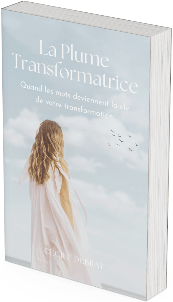 Couverture de « La Plume transformatrice » – un guide sur la puissance des mots dans la transformation personnelle.